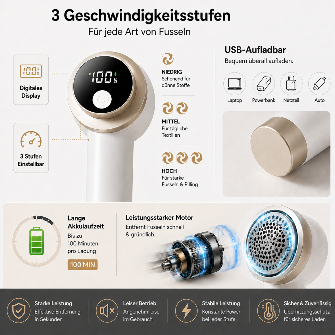 Fusselrasierer Elektrisch für Kleidung