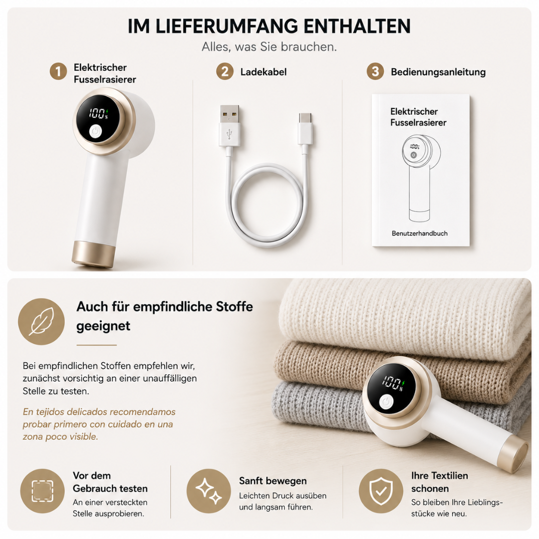 Fusselrasierer Elektrisch für Kleidung